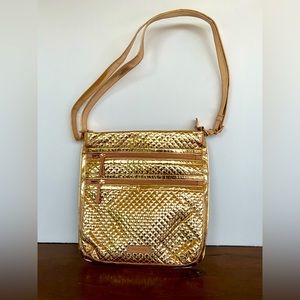 Vera Bradley Rose Gold Metallic Crossbody Purse Bag